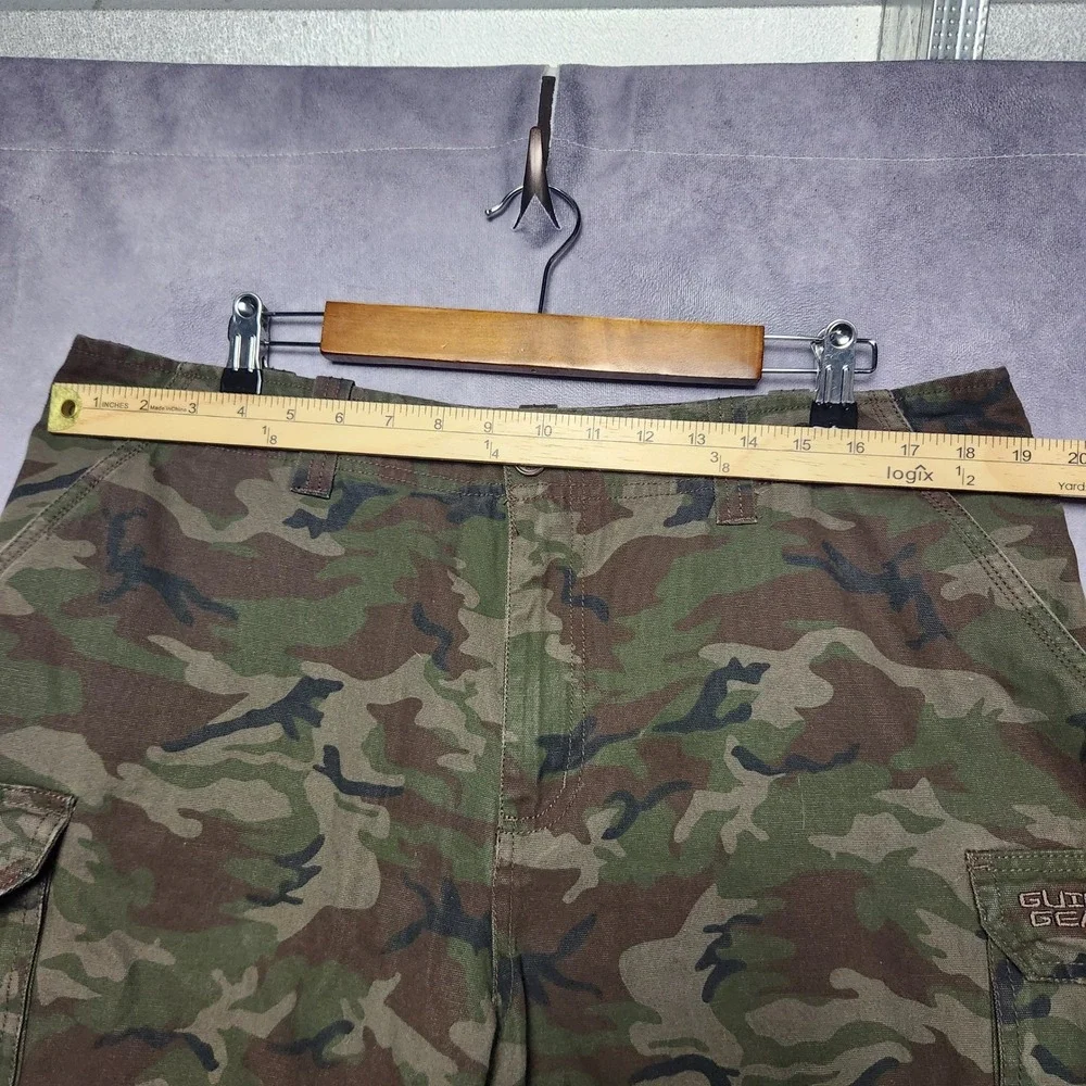 Guide Gear‎ Mens Camo Cargo Shorts Size 38 Woodland Camouflage Cotton Canvas 6in